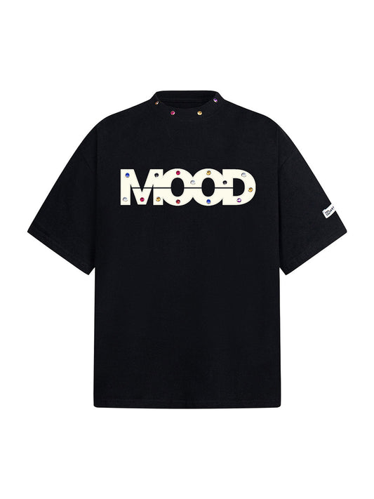 Street Retro MOOD Patch Besticktes Nieten-T-Shirt