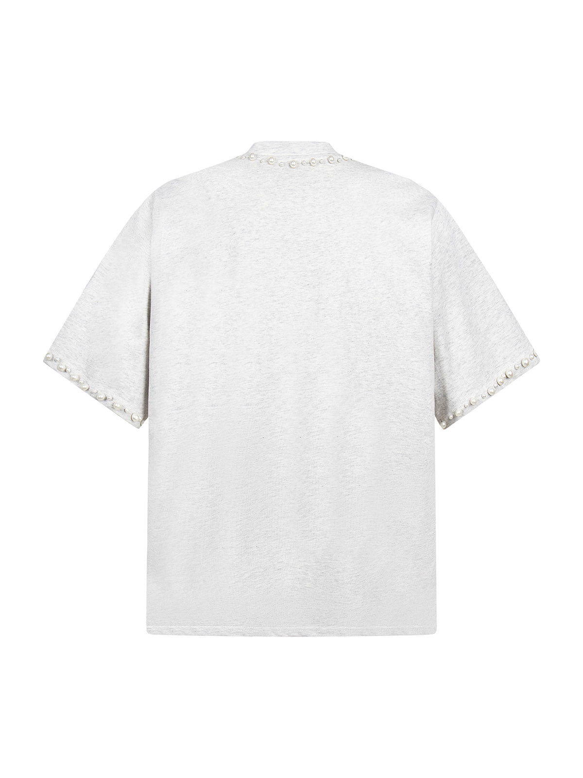 Elegantes, perlenverziertes Oversize-T-Shirt