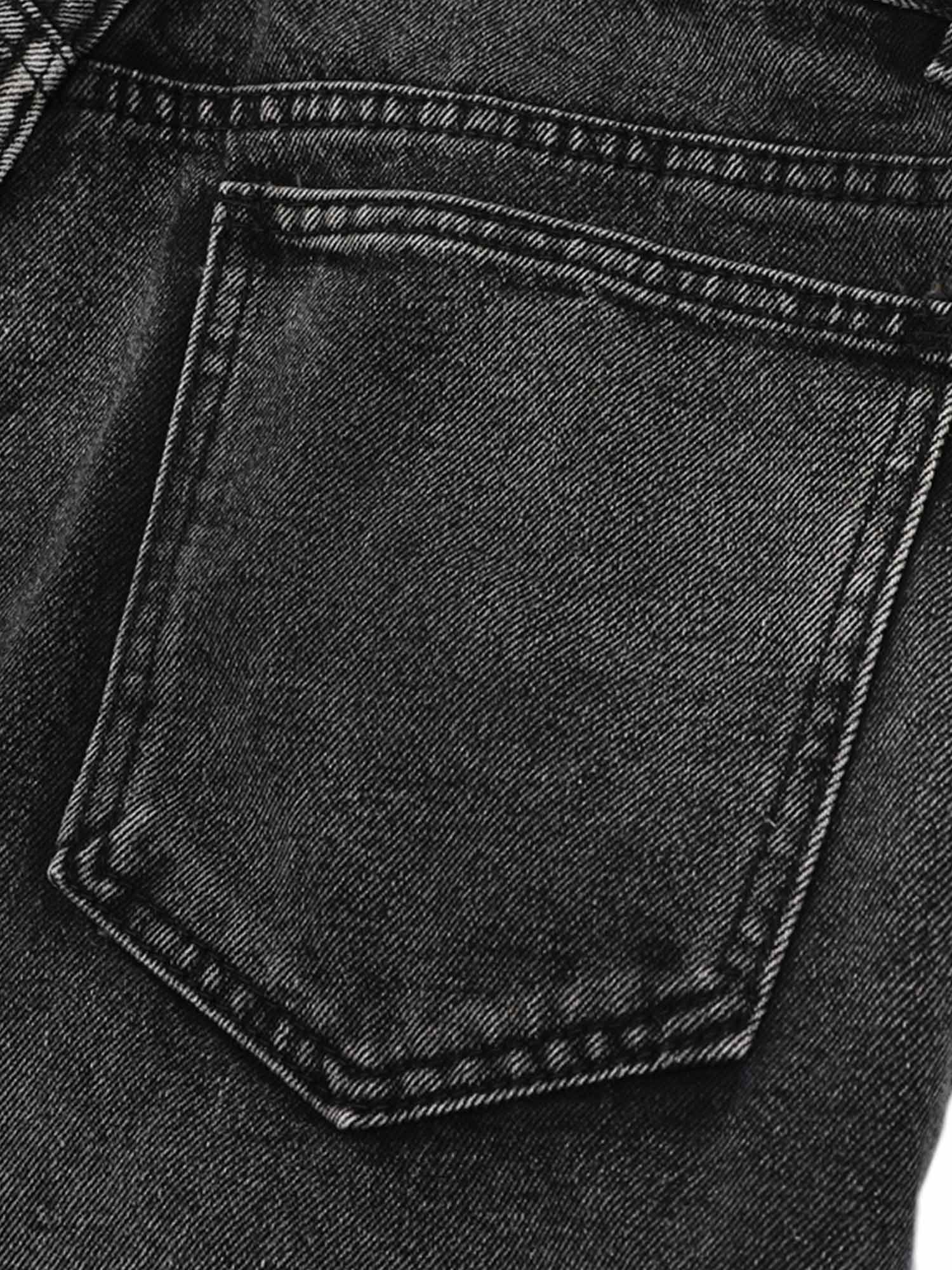 Thesupermade Gerade geschnittene Jeans mit Patches und Raw Edge