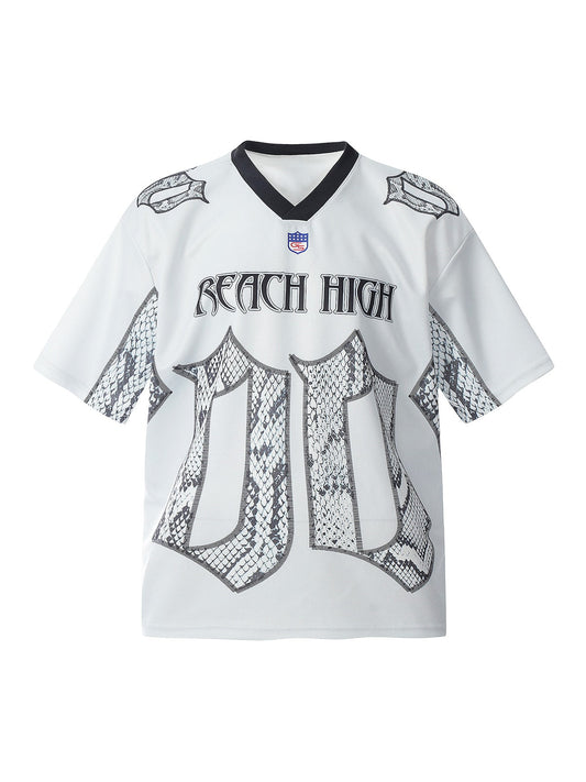 T-Shirt im Jersey-Stil mit Schlangenmuster