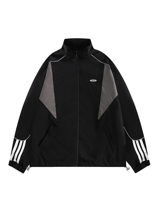 Thesupermade – Trainingsjacke mit Patchwork in Kontrastfarbe