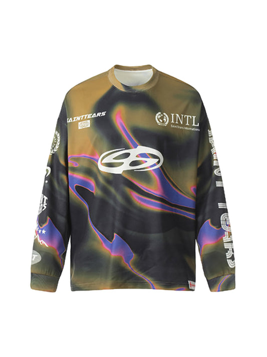 Schnelltrocknendes Racing-Langarm-T-Shirt