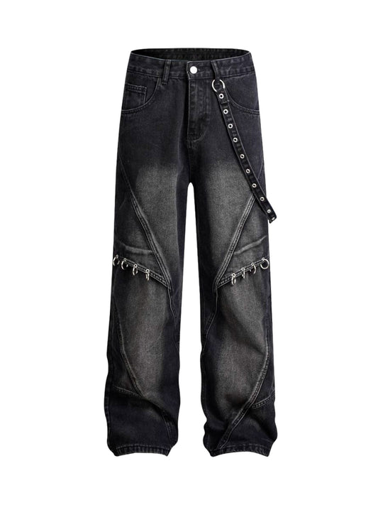 Thesupermade verwaschene Baggy-Jeans im Used-Look – 2233