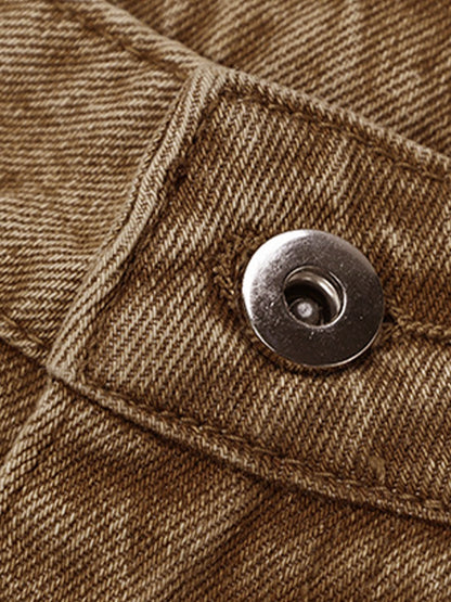 Thesupermade – American Retro – Jeansshorts im Used-Look mit verwaschenem Schnitt