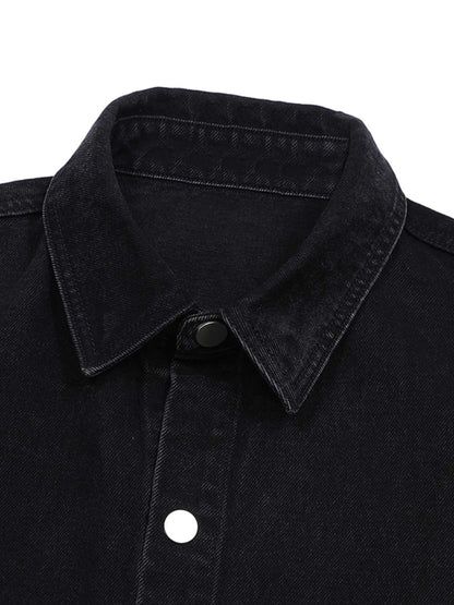 Thesupermade Patchwork Camouflage Zerrissenes Hemd Jorts Denim Anzug