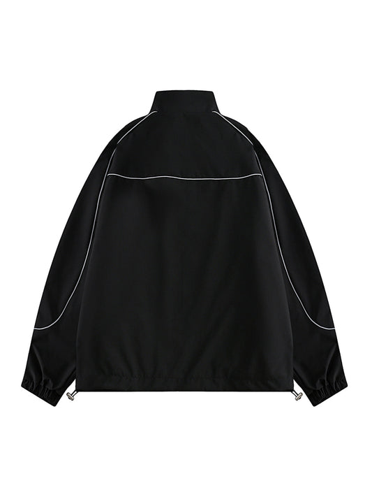 Thesupermade – Trainingsjacke mit Patchwork in Kontrastfarbe