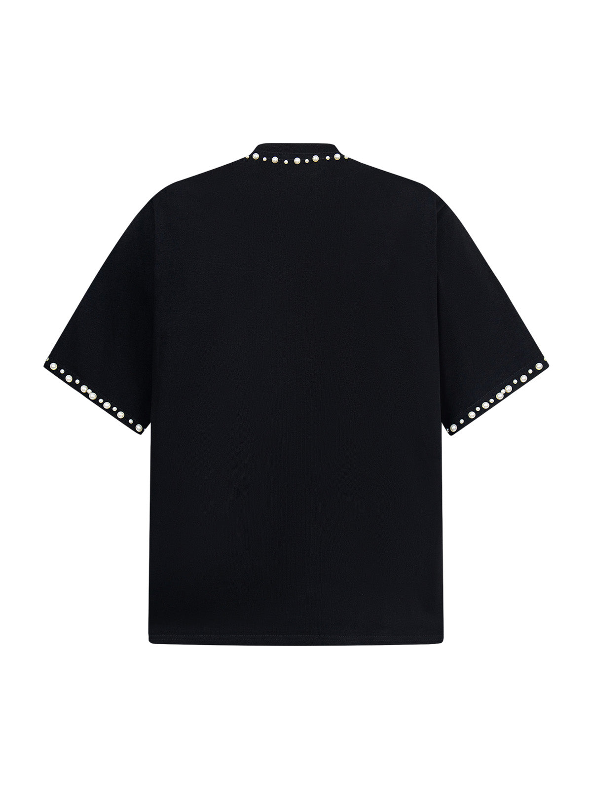 Elegantes, perlenverziertes Oversize-T-Shirt