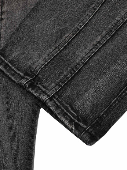 Thesupermade Gerade geschnittene Jeans mit Patches und Raw Edge