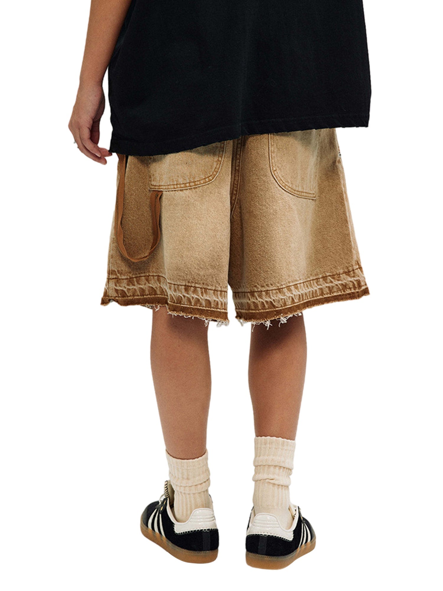 Thesupermade – American Retro – Jeansshorts im Used-Look mit verwaschenem Schnitt