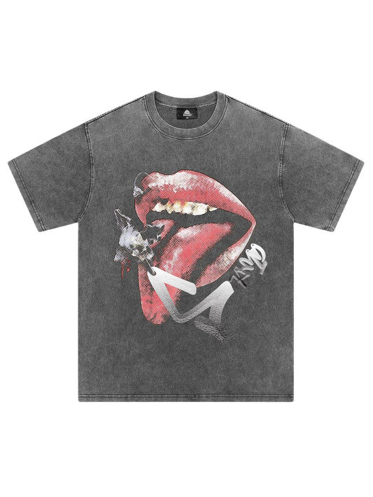 Thesupermade T-Shirt mit amerikanischem Retro-Aufdruck – 1902