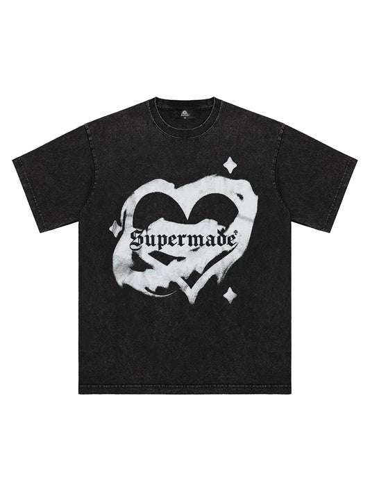 Thesupermade – T-Shirt mit amerikanischem Niche-Love-Design