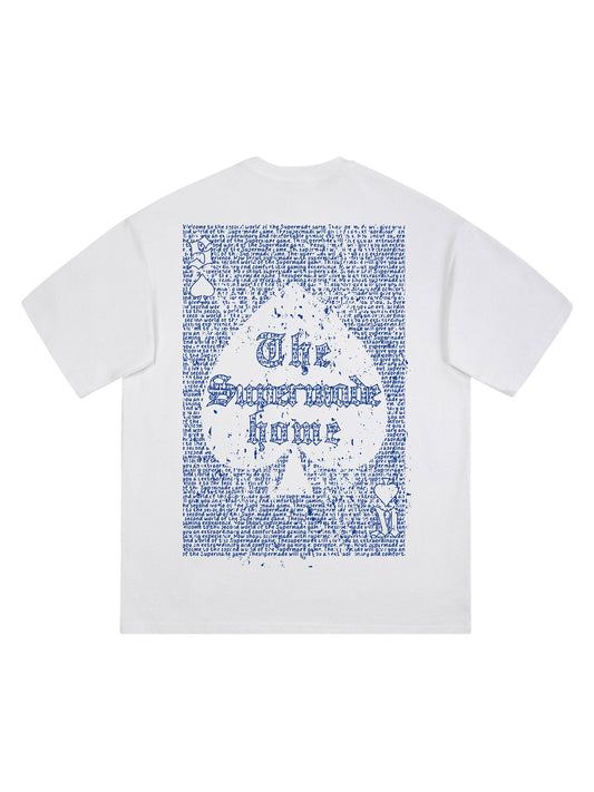 Thesupermade Valentinstag Graffiti Poker T-Shirt - 1946