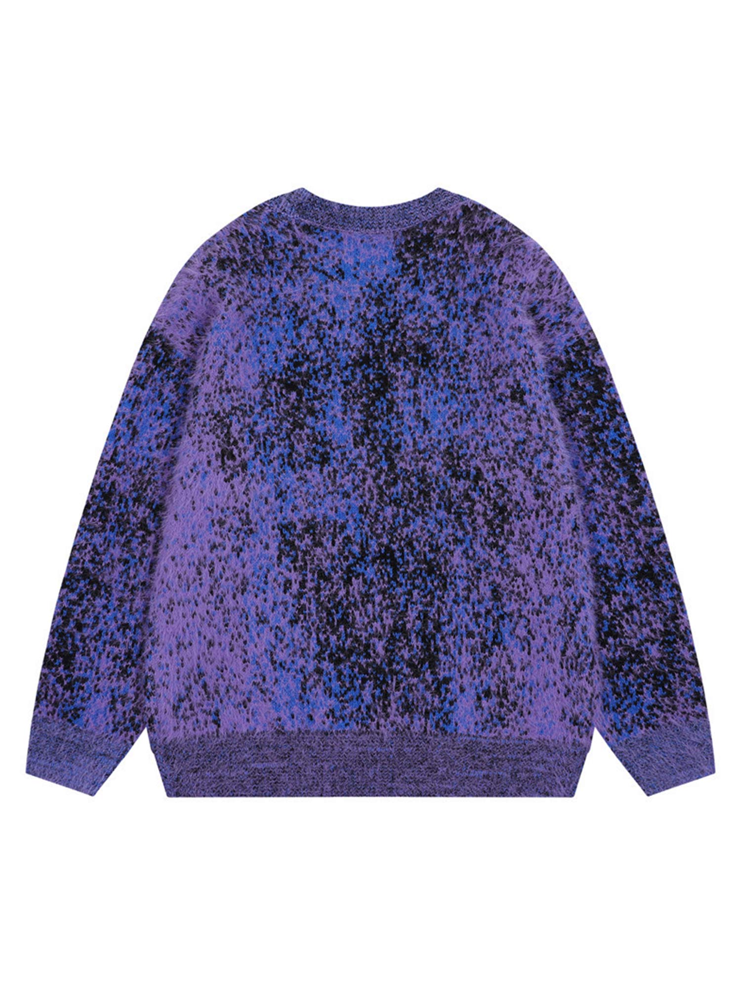 Thesupermade Gradient Mohair Tie-dye Crew Neck Sweater