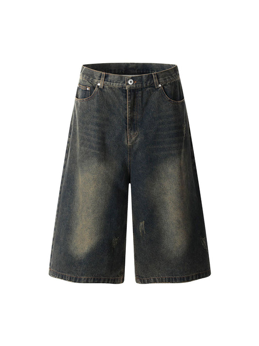 Klassischer Vintage Washed Denim Jort