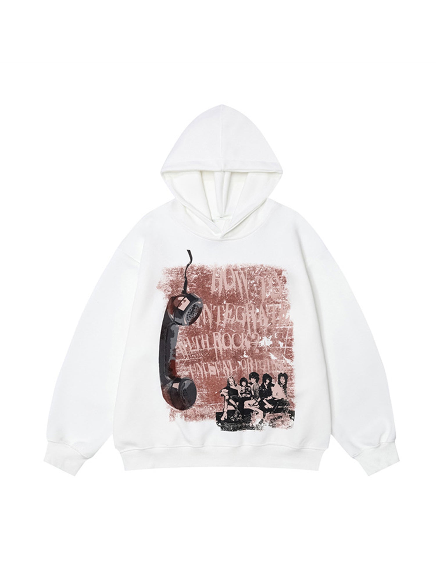 Thesupermade Telephone Graffiti Pullover Hoodie