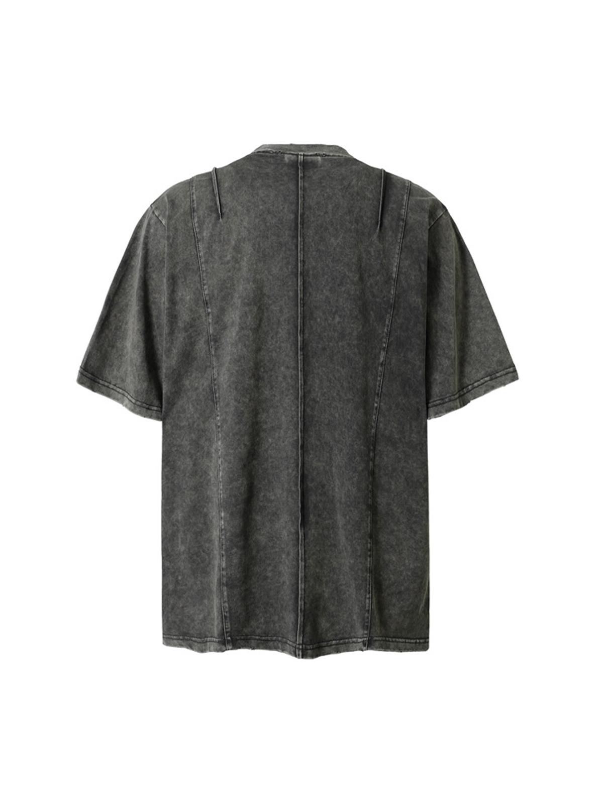 Vintage Washed T-Shirt mit mehreren Taschen