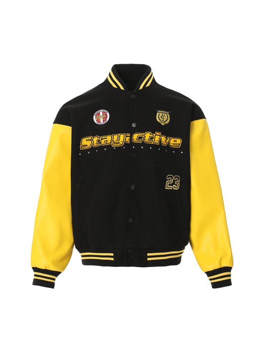 Veste bomber brodée à coutures contrastées TheSupermade