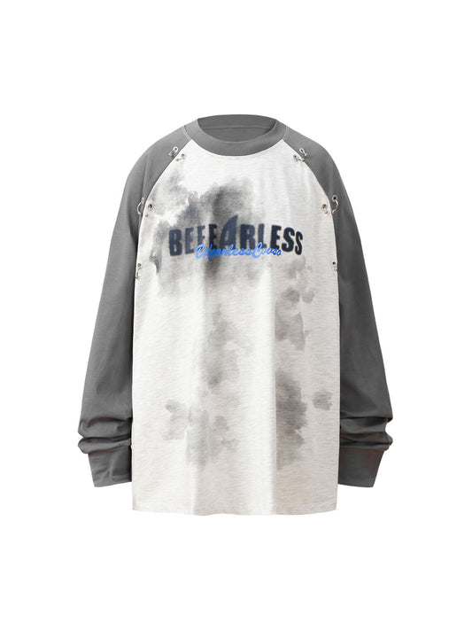 T-shirt à manches longues clouté à œillets Splatter de TheSupermade