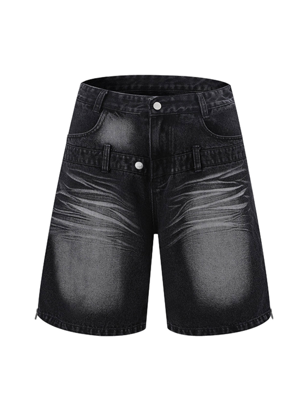 Set aus verwaschenem Jeanshemd und Jeanshose im Used-Look
