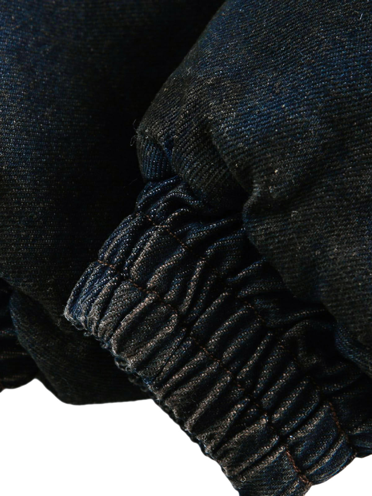 Thesupermade Washed Denim Pelz-Kapuzenjacke - 2265