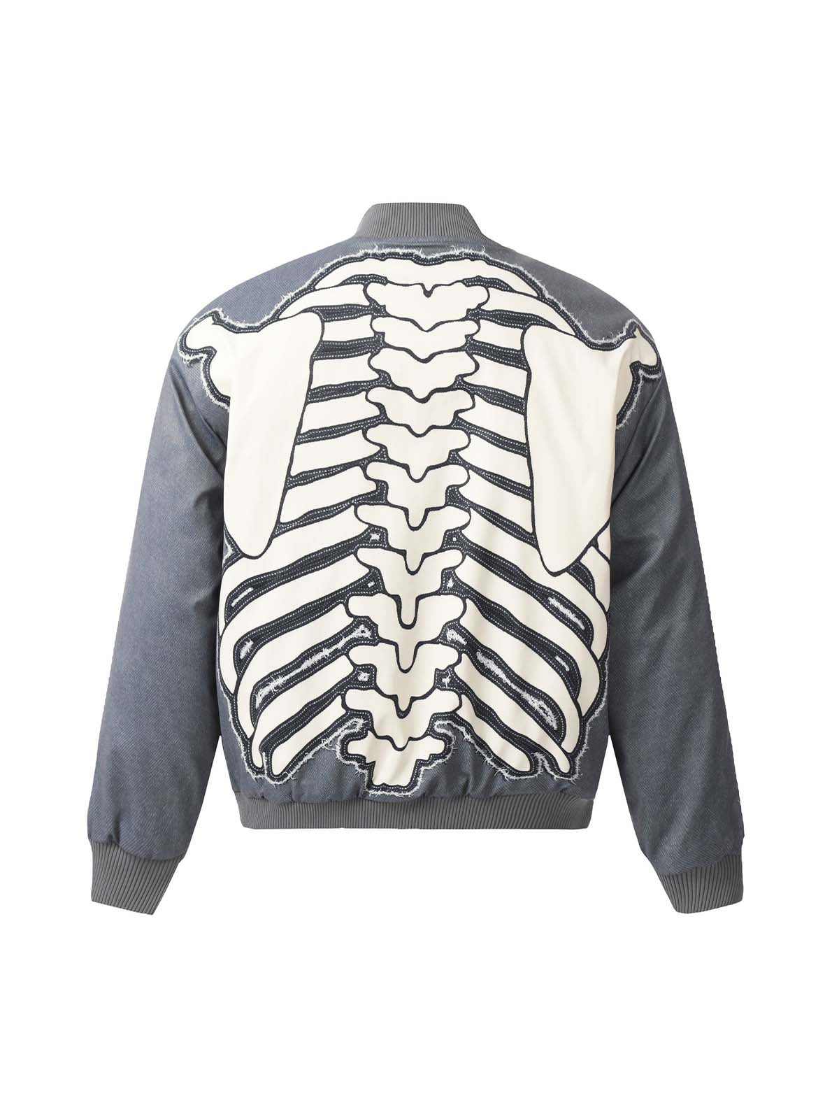 Thesupermade Skull Print Bomber Jacket