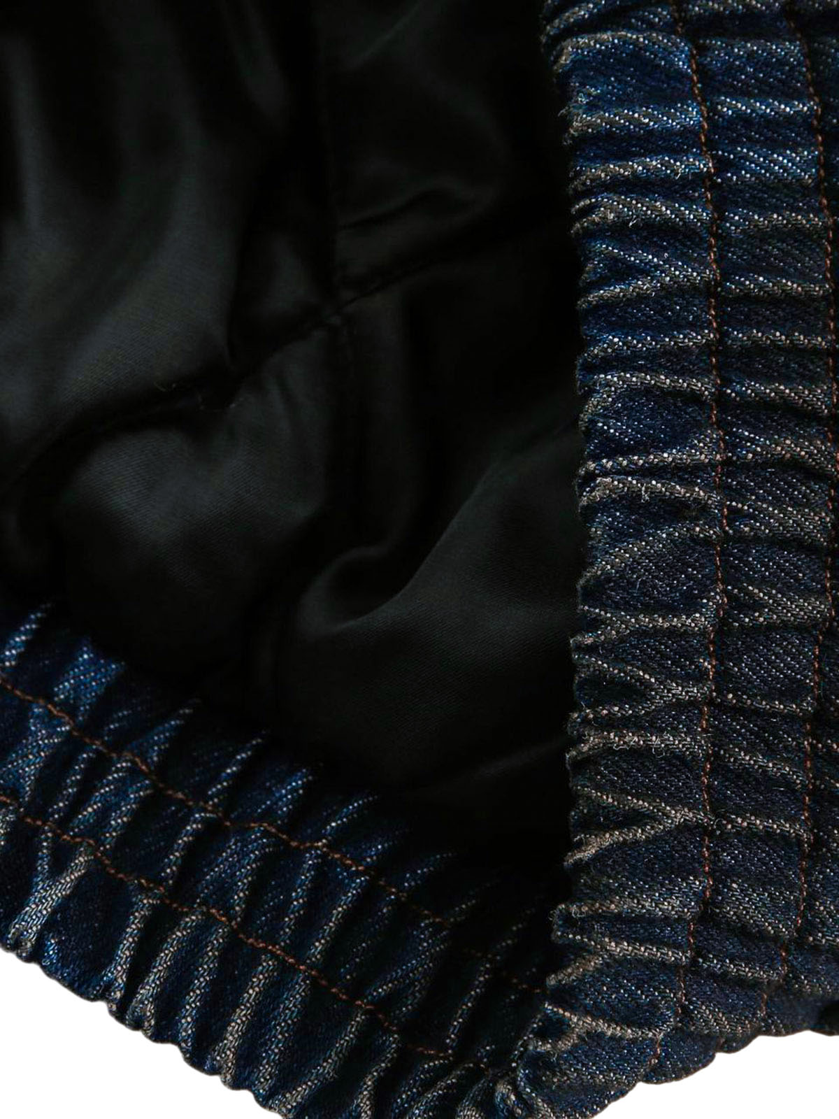 Thesupermade Washed Denim Pelz-Kapuzenjacke - 2265