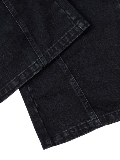 Deconstructed Split Pleated Pocket Cargo Jeans