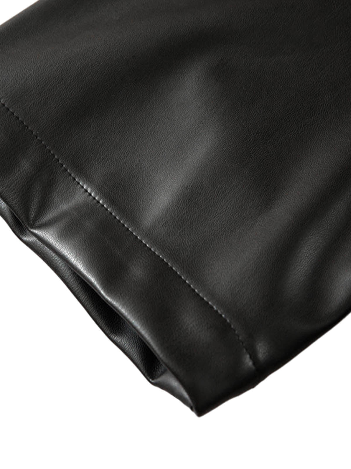 Chemise en cuir PU à manches courtes Cleanfit