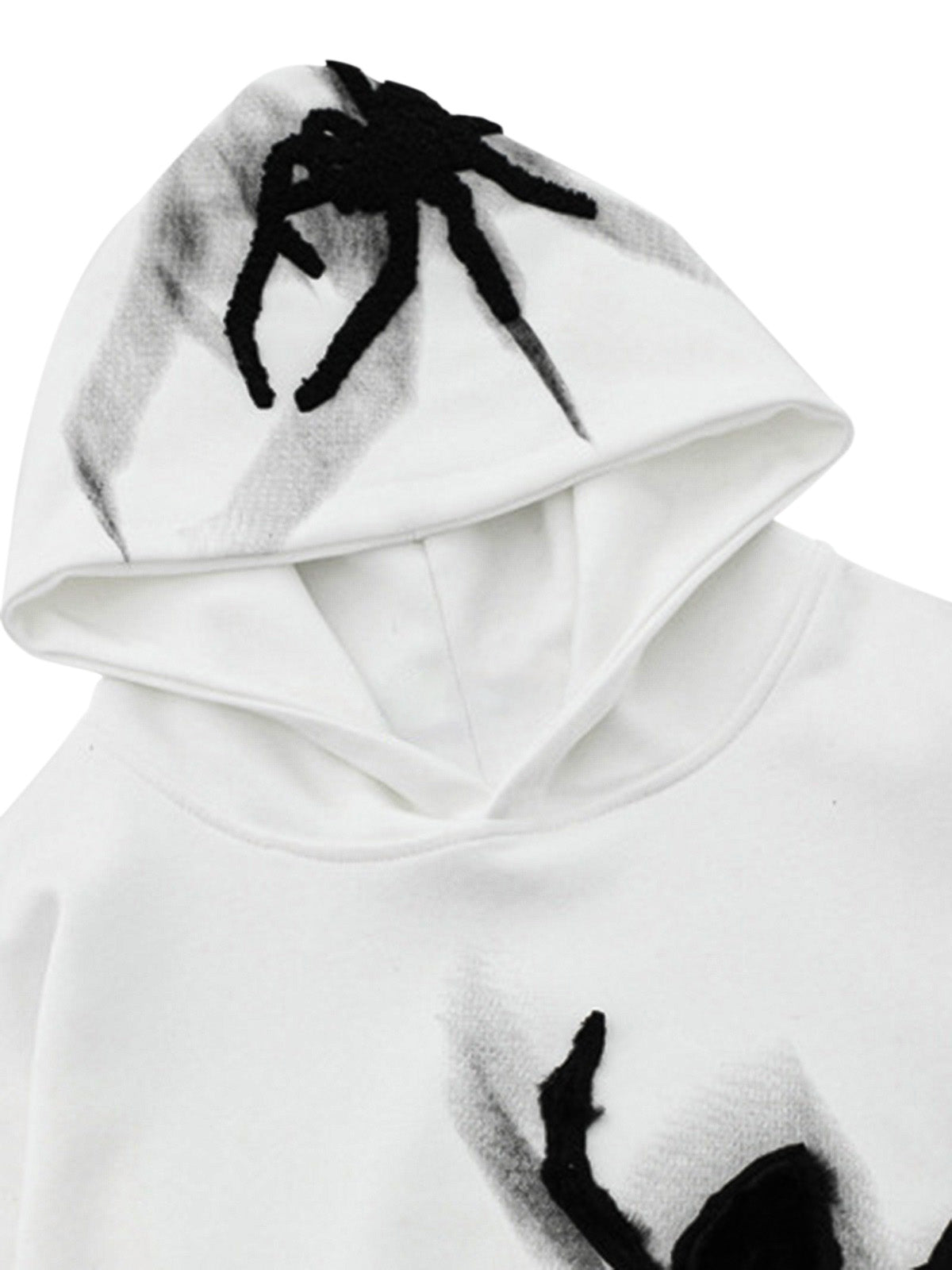 Thesupermade Flocked Spider Hooded Sweatshirt