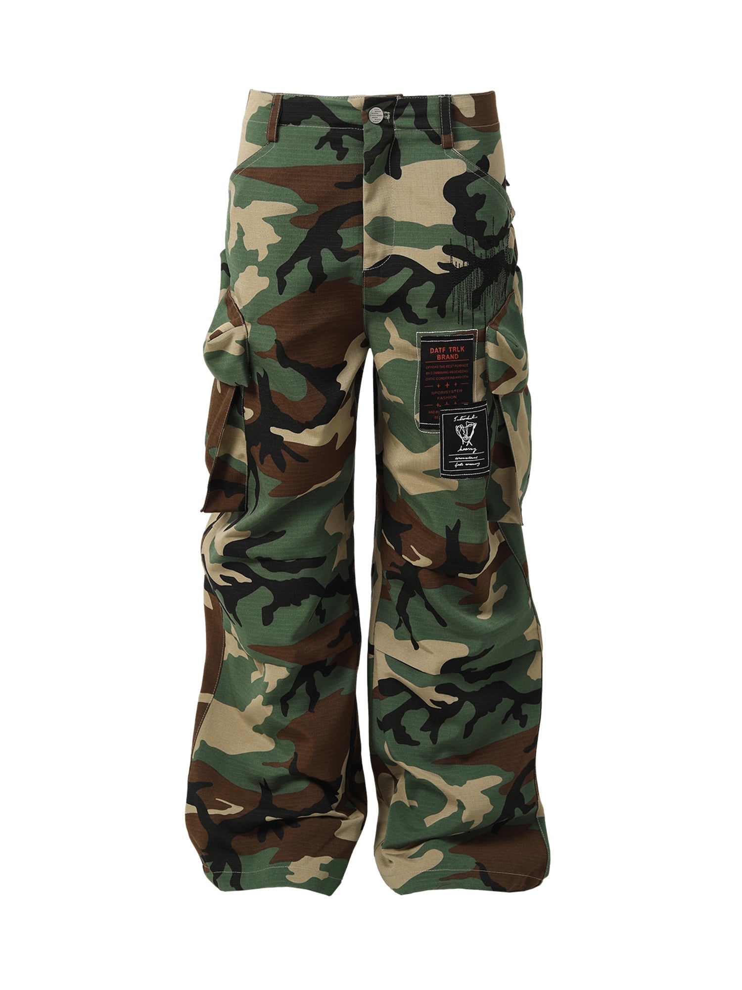 Thesupermade High Street Badge Camouflage Multi-Pocket Pants - 2253