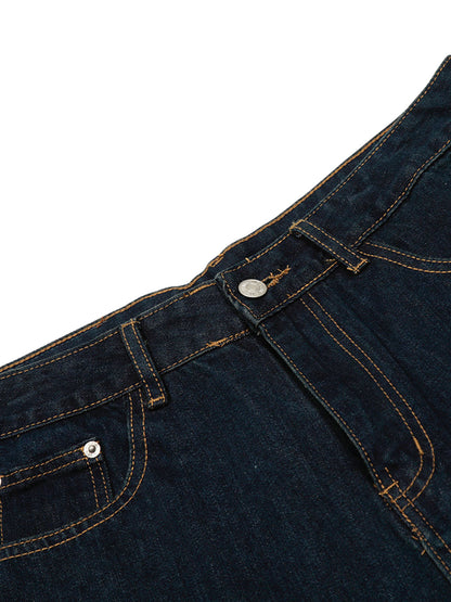 Vintage Fireworks Letter Embroidered Denim Jorts