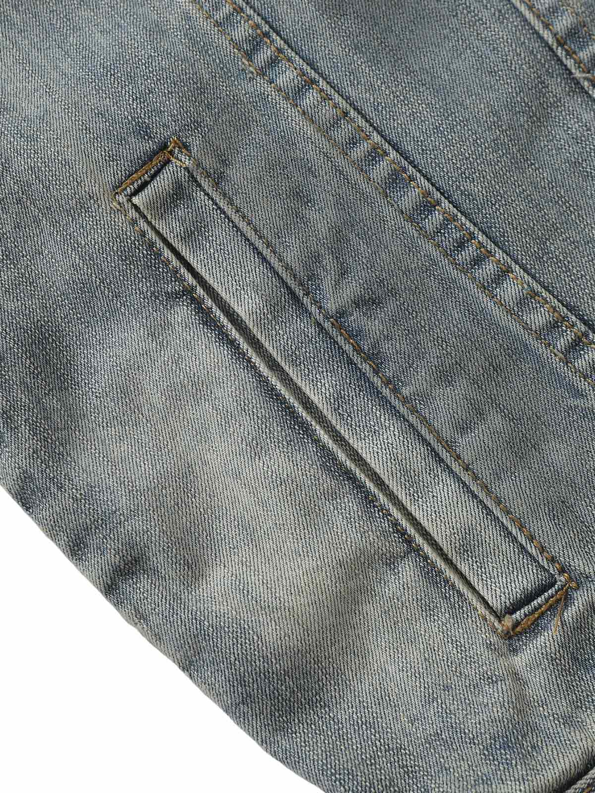Veste en jean rétro délavée Totem