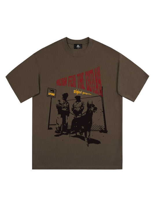 Original “Born for the Outlaw” Graphic Print T-Shirt