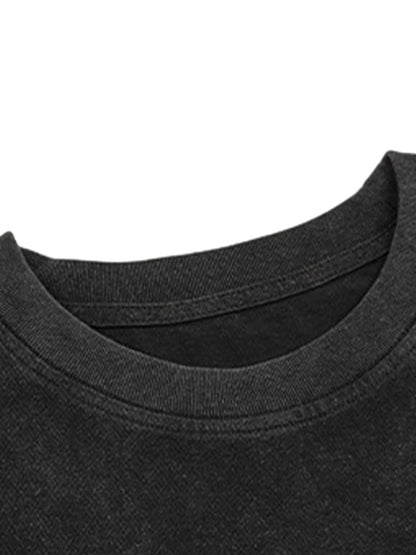 T-Shirt mit Graffiti-Rundhalsausschnitt