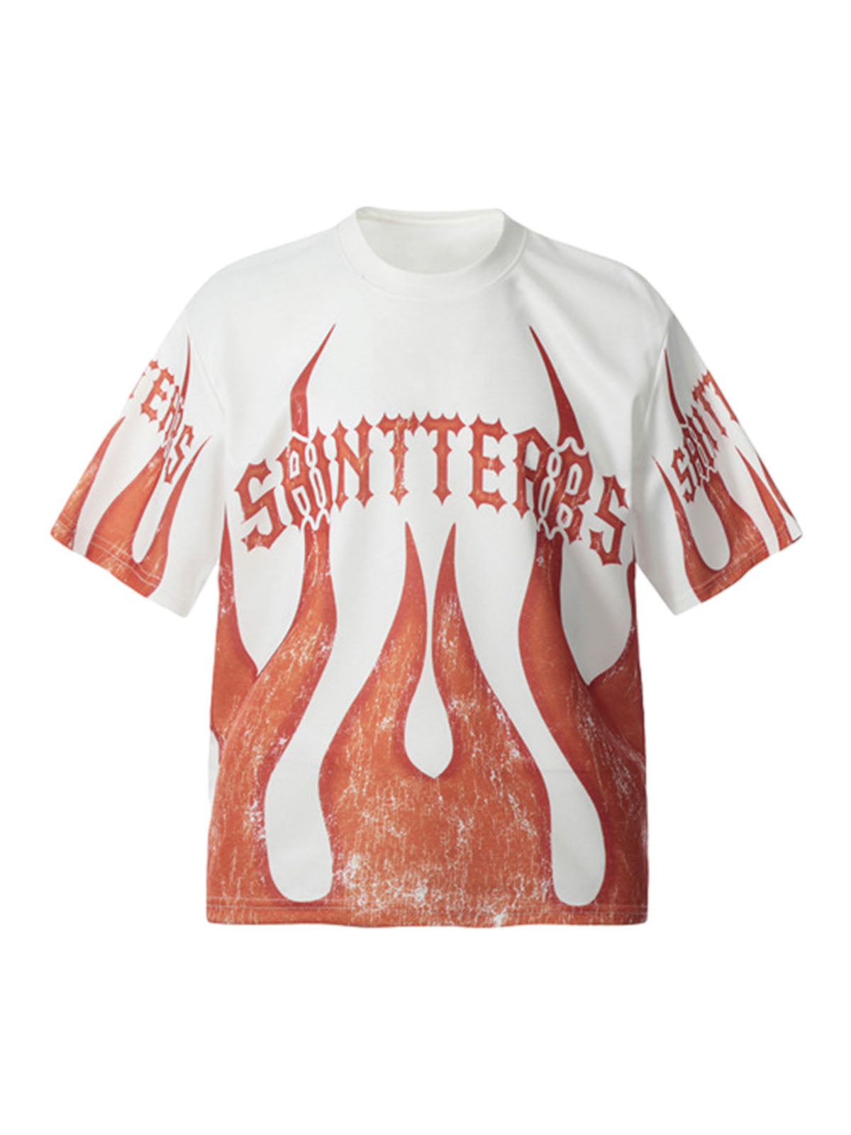 Flame Graphic Crew Neck T-Shirt