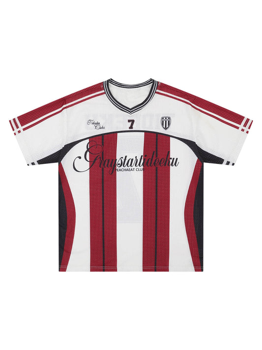 Stylish Striped Sports Jersey T-Shirt