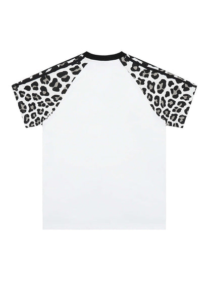 T-shirt à manches raglan imprimé guépard
