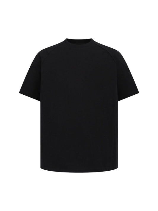 Retro Motorcycle Pleated Patch T-shirt