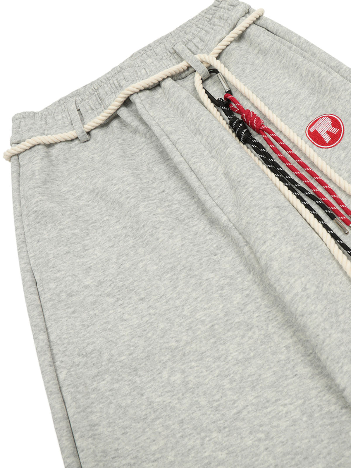 Vintage Rope-Belt Straight-Leg Sweatpants