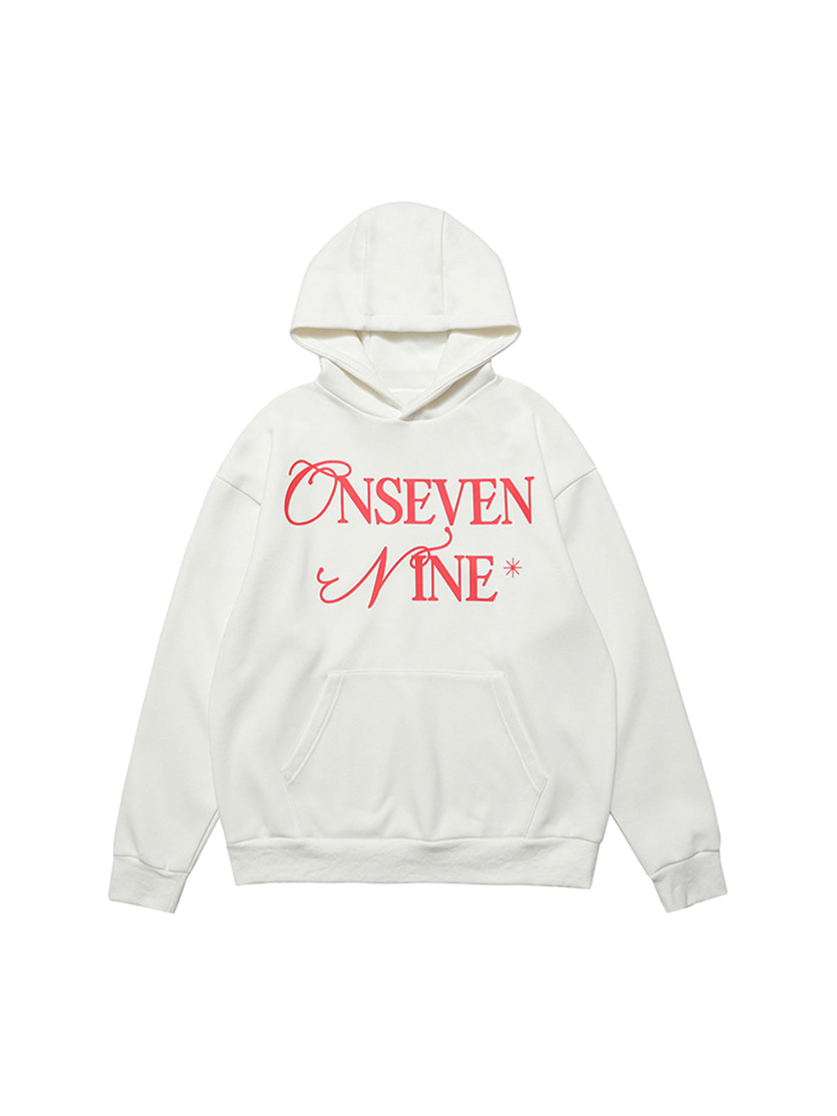 Basic Fleece-Hoodie mit Buchstaben-Print