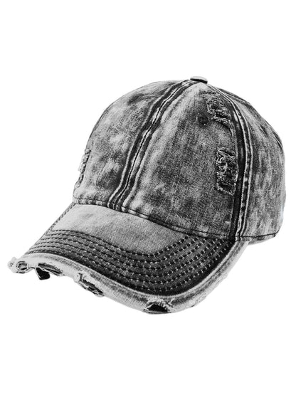 Casquette d'extérieur en denim délavé