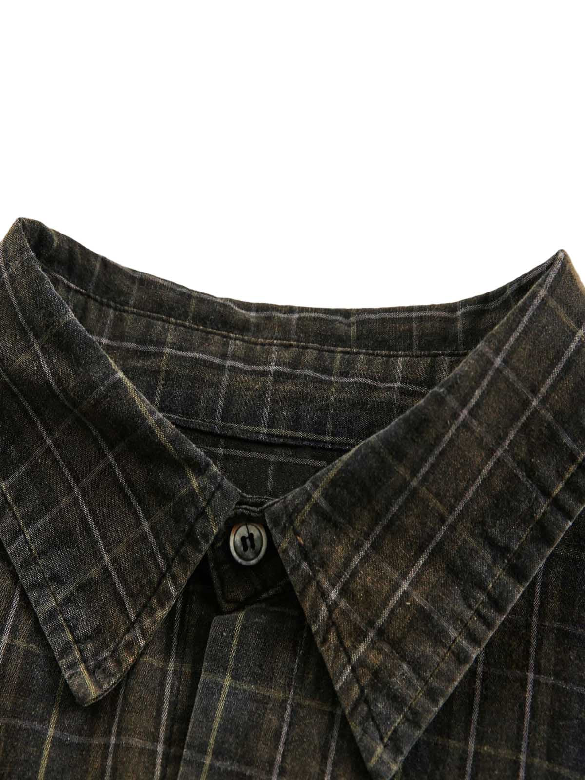 Retro Cleanfit Kariertes Hemd
