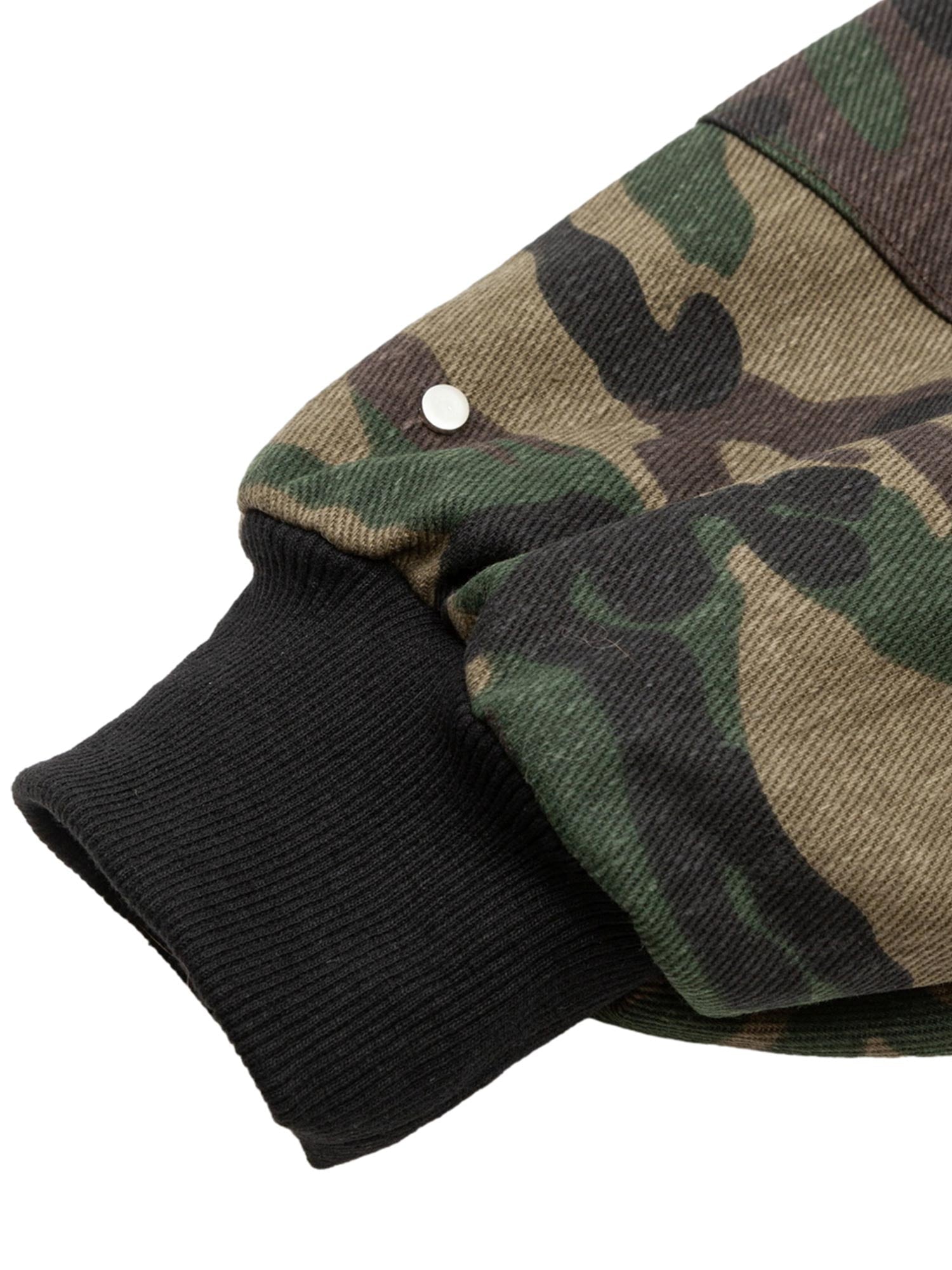Veste bomber camouflage cargo supermade à fermetures éclair multiples