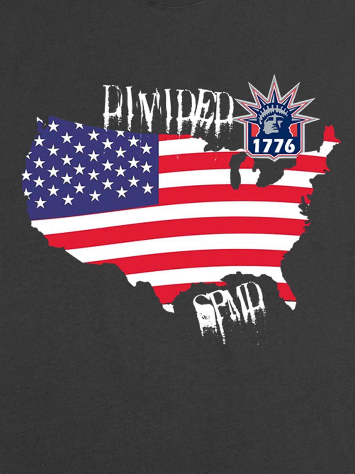 Original Creative Map Flag Print T-shirt