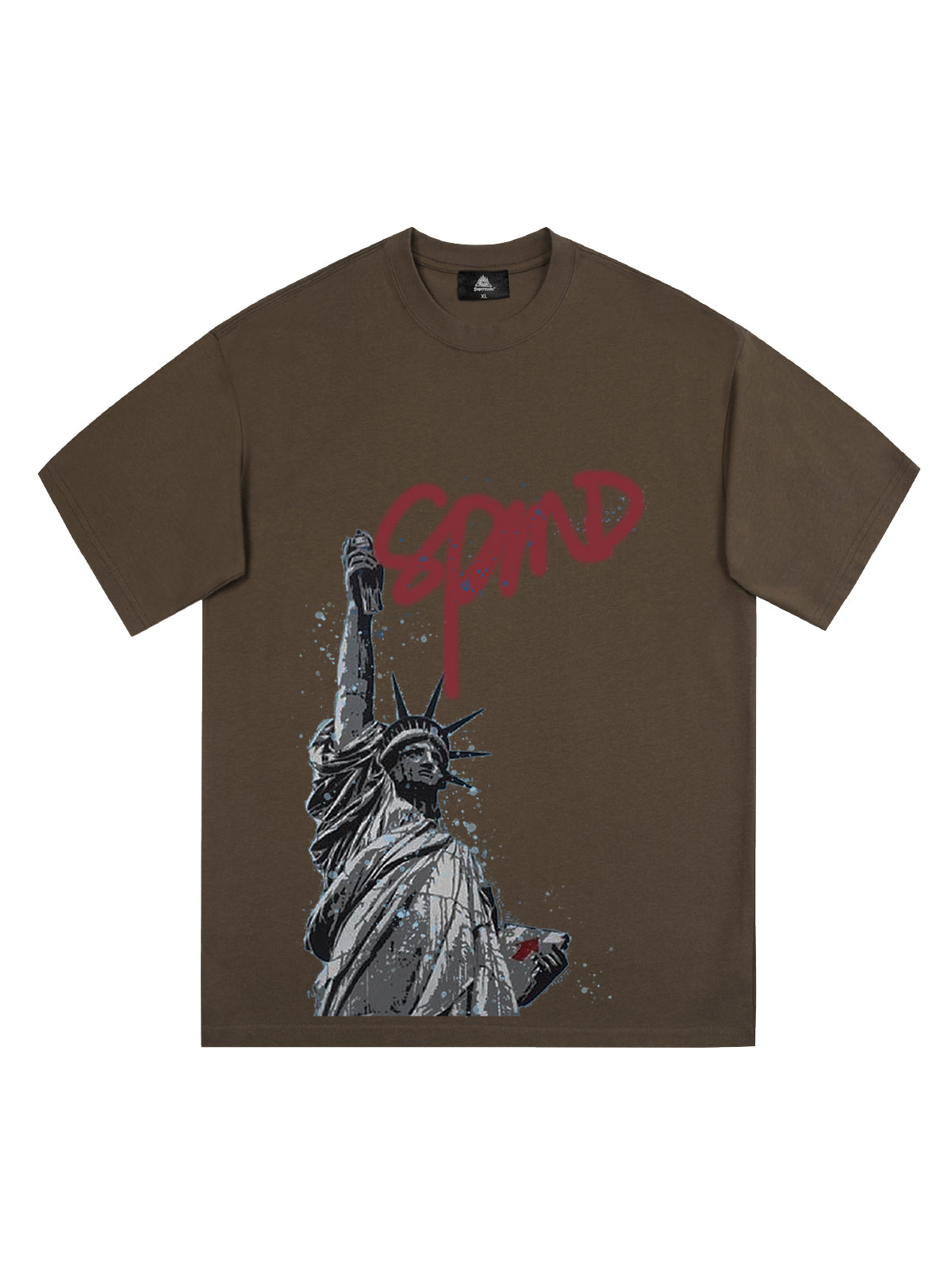 Orginal Funny Graffiti Statue Of Liberty Print T-shirt