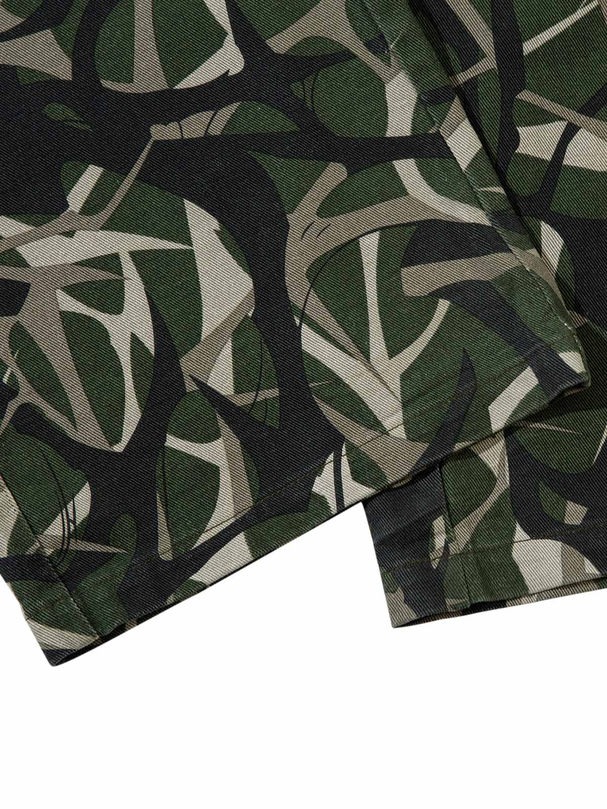 Thesupermade Camouflage Faux Zweiteiliger Trainingsanzug mit Kapuze und Fleecejacke – 2331