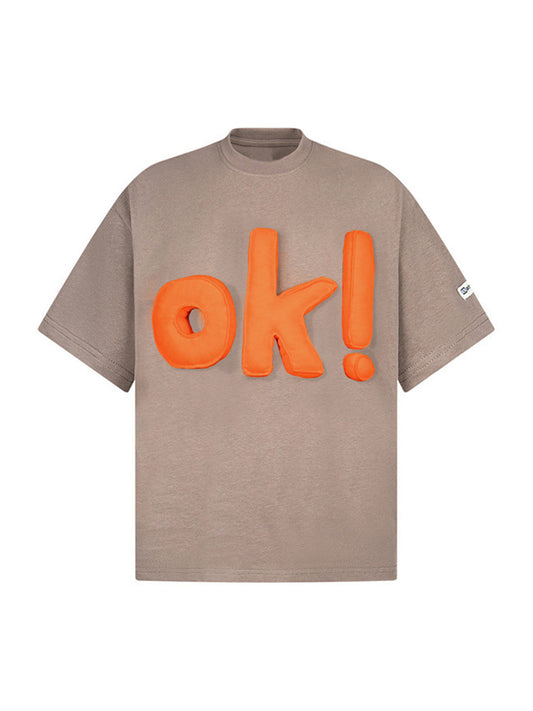 T-shirt amusant avec imprimé « OK ! »