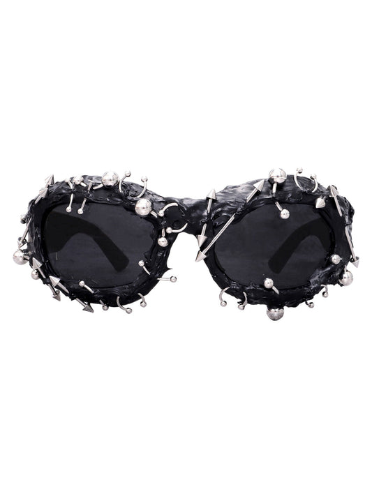 Lunettes de soleil style punk rivetées