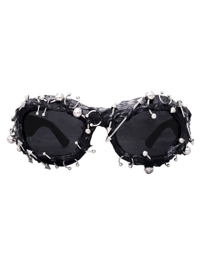 Lunettes de soleil style punk rivetées