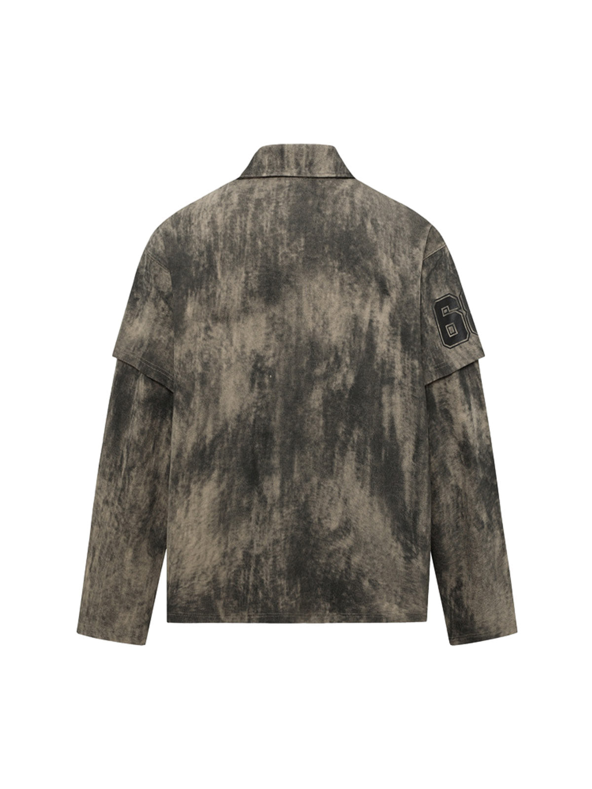 Polo à manches longues et imprimé tie-dye en deux pièces - 2366